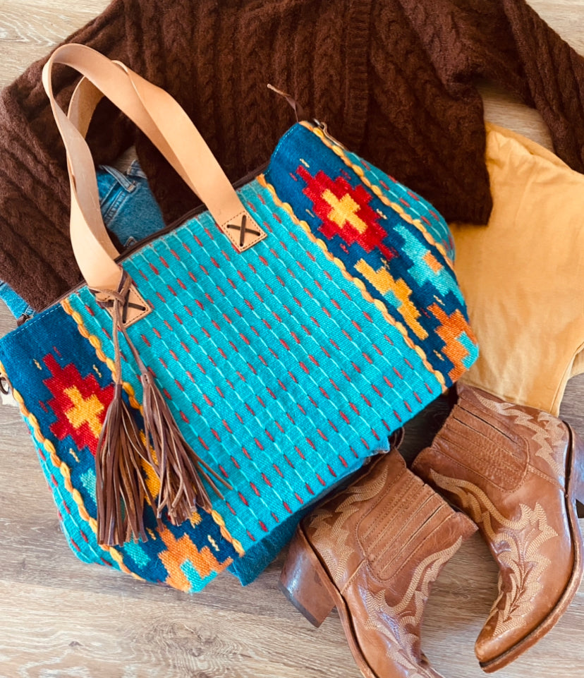 Woven Blanket Tote