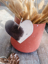 Load image into Gallery viewer, Cowhide Heart Keychains
